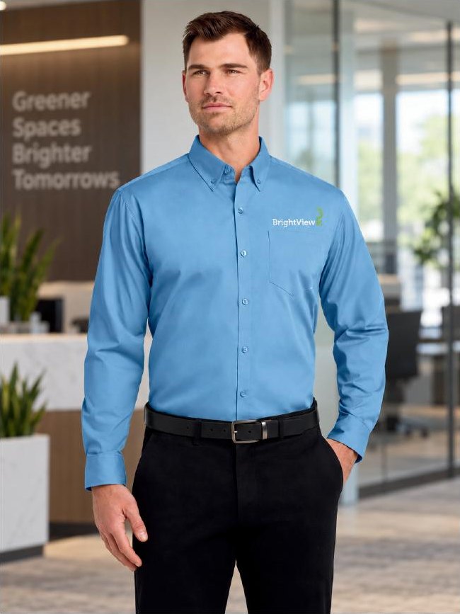 Men’s Port Authority Long Sleeve Carefree Poplin Shirt